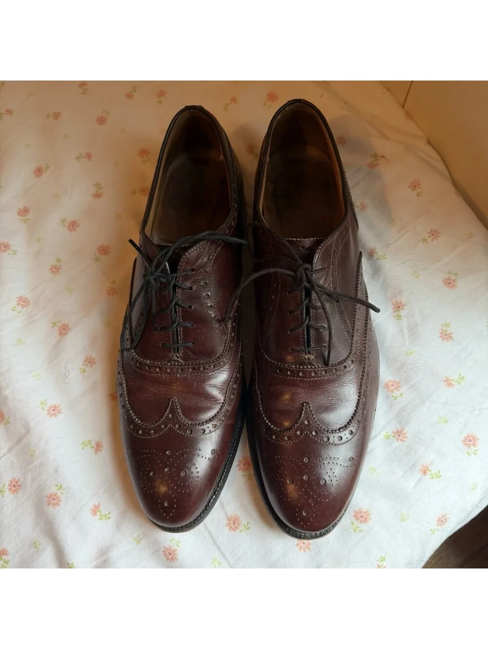 Alden 11.5 AAA Dark Brown Burgundy Wingtip Brogue Oxford Dress Shoes USA